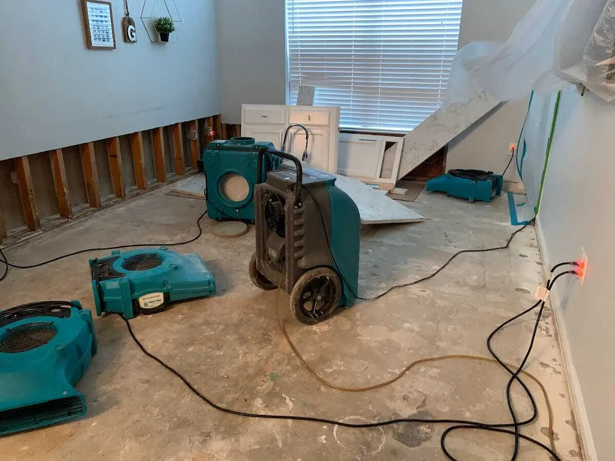 Dehumidifier in flood-cut room for Water Extraction & Removal in Old Tappan